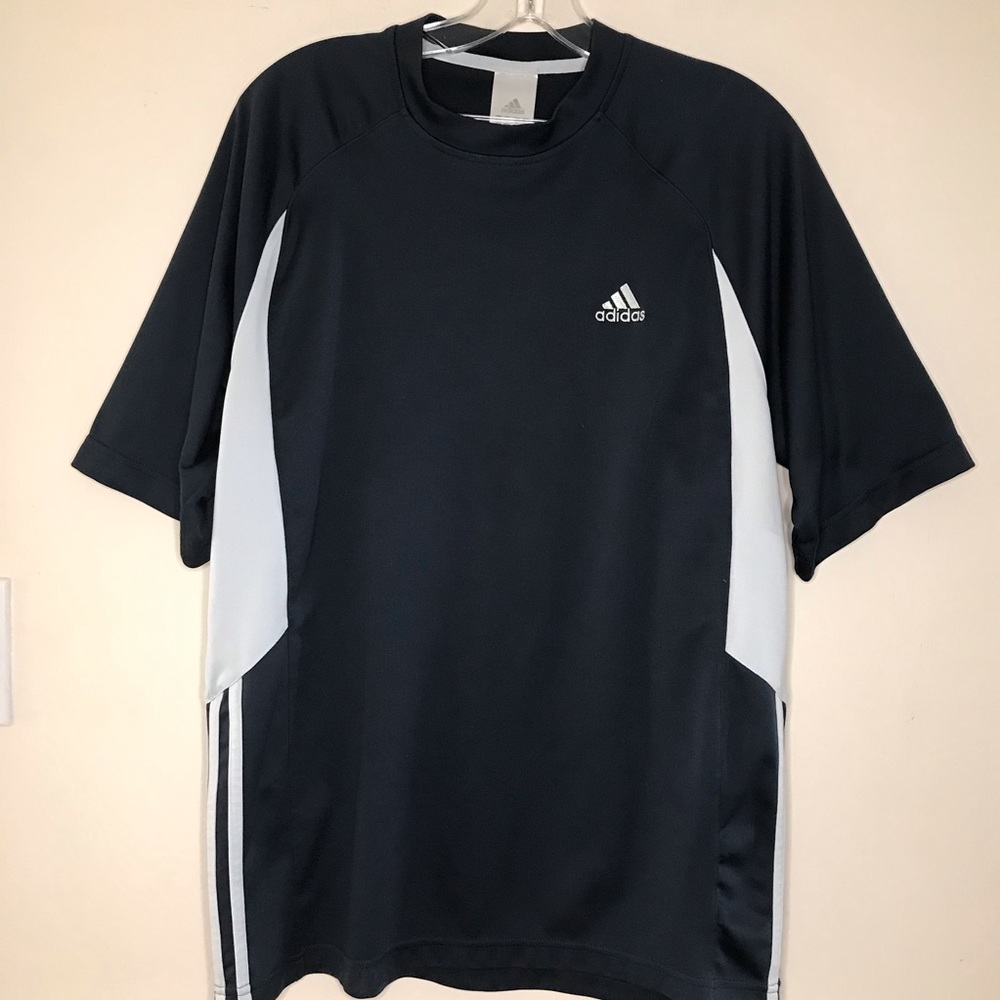 Adidas men’s athletic shirt black and light gray M
